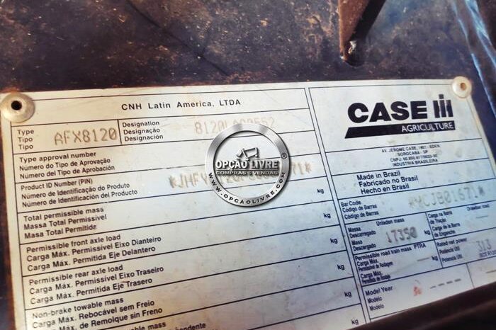 COLHEITADEIRA CASE 8120 ANO 2012