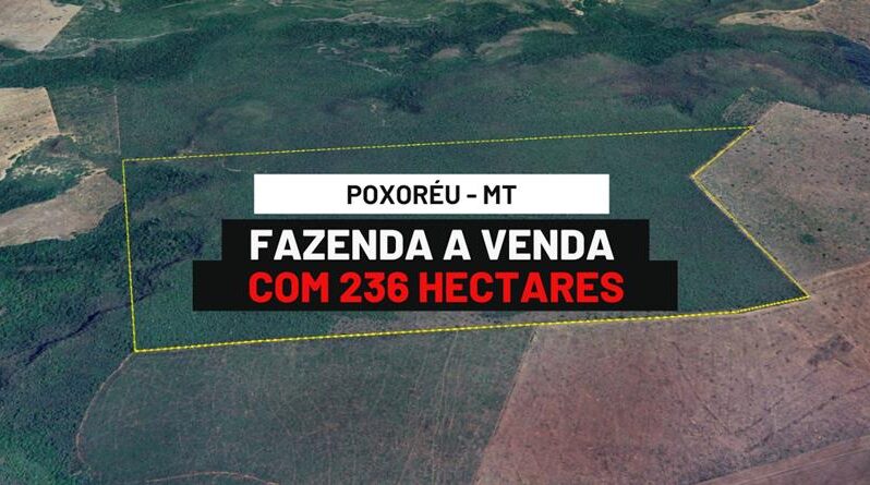 FAZENDA COM 236 HECTARES A VENDA EM POXORÉU – MT