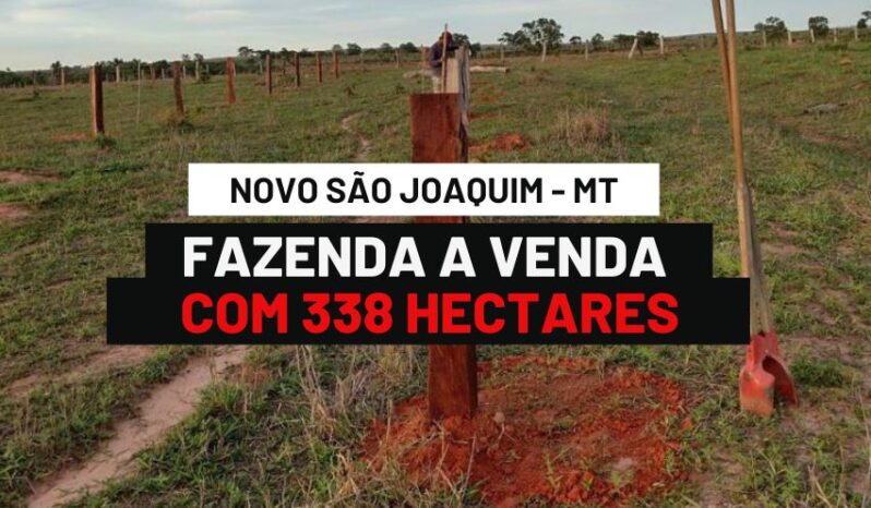 FAZENDA COM 338 HECTARES A VENDA EM NOVO SÃO JOAQUIM – MT
