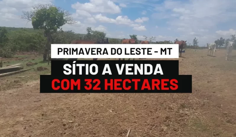 SITIO COM 32 HECTARES A VENDA EM PRIMAVERA DO LESTE – MT