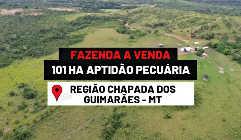 Fazenda 100 hectares total de 41 alqueires a venda em chapada dos guimaraes MT
